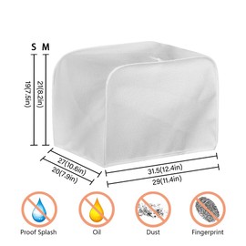 Daulesho Turquoise Marble 2, 4 Slice Toaster Cover Dust Protection & Waterproof Small Appliance Universal Size Microwave Toaster Oven Cover