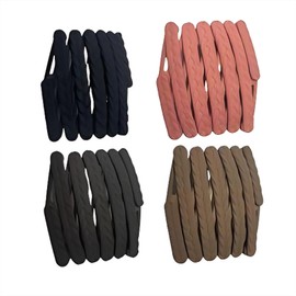 4pcs Wheat Ear Retractable Headbands Chunbo Foldable Wide Headband Non-slip Compact and Portable Foldable Design Headband for Women Girls Washing Face Makeup Travel Outdoor Fashion Hair Accessories