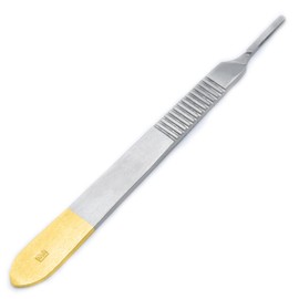 AAProTools Scalpel Handle Knife No. 3 with Colored Handles - Perfect for Student, Educational-Use, Experimentation and More (Gold)