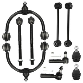 IRONTEK 10pcs Front Suspension Upper Control Arm w/Ball Joint Inner & Outer Tie Rods Sway Bars Fit for Jeep Commander 2008-2010, Grand Cherokee 2005-2010, K620188 K80629 K80861 ES80643 ES80644 EV80782