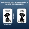 Funny Dishwasher Magnet Clean Dirty Sign, Double Sided Dog Clean