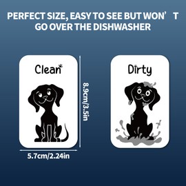Funny Dishwasher Magnet Clean Dirty Sign, Double Sided Dog Clean Dirty Flip Magnet for Dish Washer Kitchen Refrigerator Home Decor