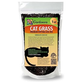 Gardenera Cat Grass Potting Soil - Create an Enjoyable and Nutritious Experience for Your Feline Friend - 1 Quart