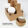 KVMORZE 2-Cup Drink Carrier Handle, Kraft Paperboard Handled Drink Carriers