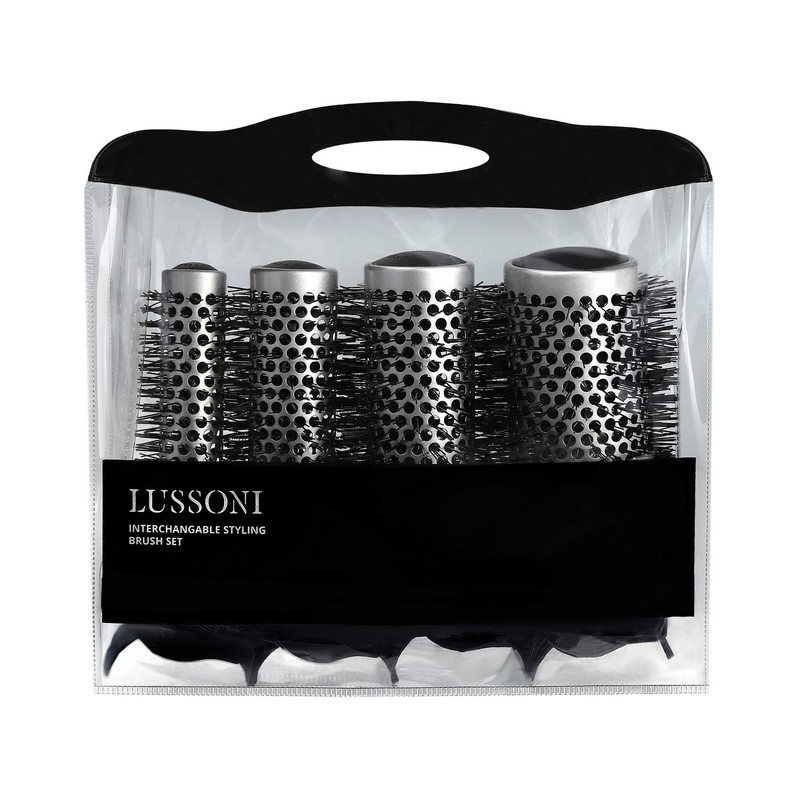 T4B LUSSONI 4 Piece Professional Antistatic Styling Brush Set with
