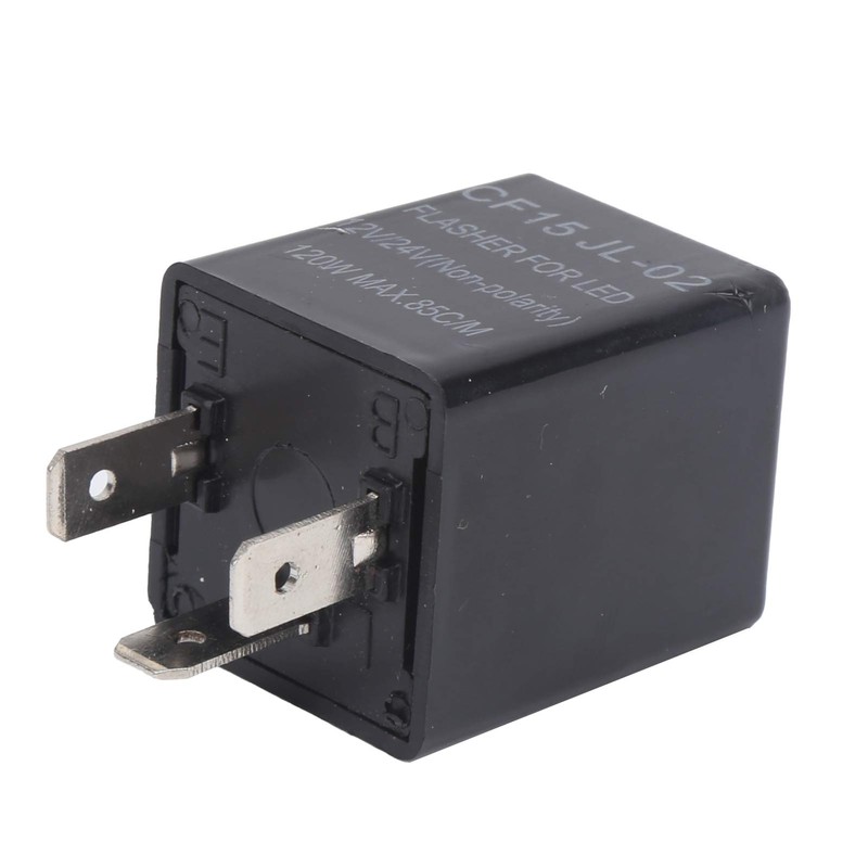 LED Flasher Relay, Non Polarity 12V 24V Universal ABS Normally