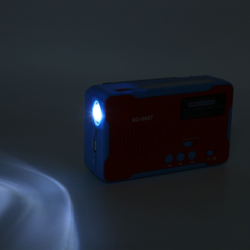 Emergency Radio Solar Powered Hand Crank AM FM Multifunction Portable