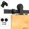 CCJH 4FT Sliding Track Barn Door Hardware Kit for Single