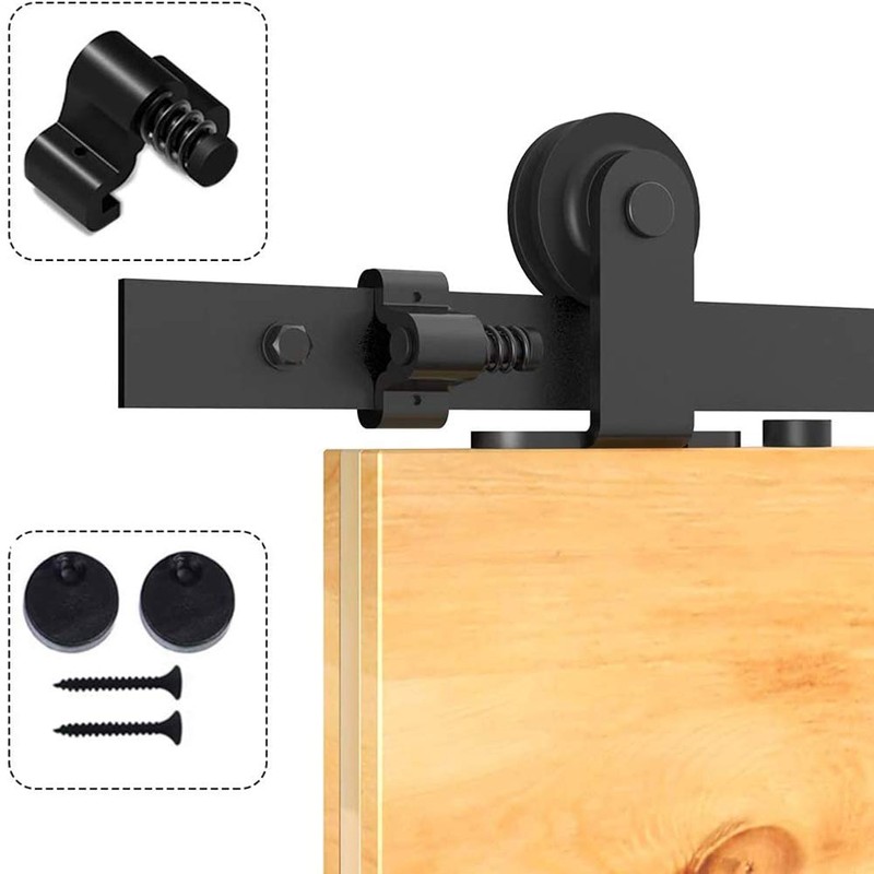 CCJH 4FT Sliding Track Barn Door Hardware Kit for Single