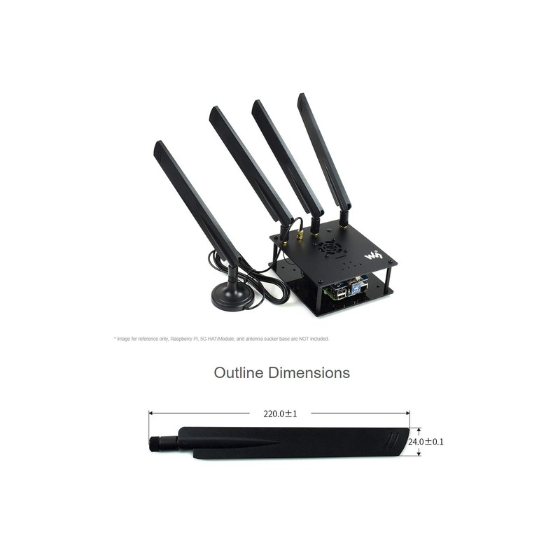 Waveshare 5G High Gain Omni Antenna Compatible with 5G/4G/3G/GNSS, SMA