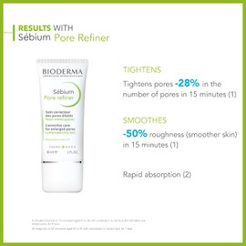 Bioderma Sébium Pore Refiner - Purifying & Hydrating Face Cream Moisturiser, Mattifies Oily & Combination Skin, Tightens Pores & Refines Skin Texture, 30ml