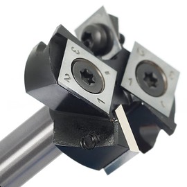 Akylin Slab Flattening Router Bit 1/2 Shank - CNC Spoilboard Surfacing Router Bit - Carbide Insert Router Planer Bit - 1-1/2" Cutting Diameter Planing Bit for Woodworking