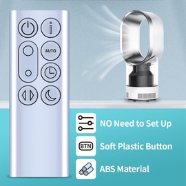 GOUYESHO Replacement Remote Control for Dyson Fan TP05 PH01 TP4A TP4B (Silver)