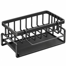 Stainless Steel Kitchen Sink Organizer – Sponge & Soap Drain Rack with Towel Holder