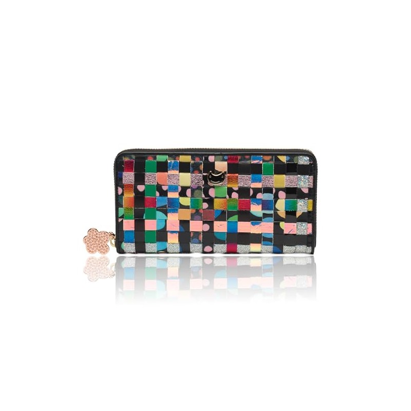 Tsumori Chisato RF Long Wallet, RF Bundle, Eponeko Mesh, Black,