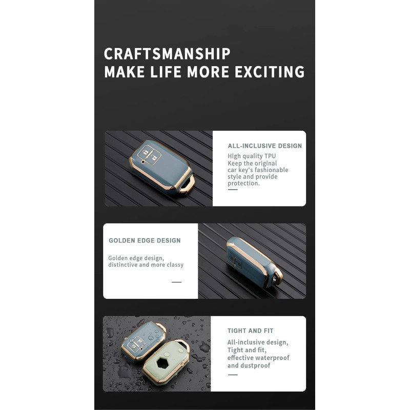 TECART Soft TPU Key Case Cover Fit for Suzuki Ertiga