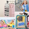 Sunglasses Travel Case, 5-Slot Glasses Storage Box, Foldable Glasses Storage