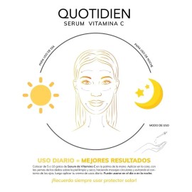 Kit 2 x Serum Facial Vitamina C + Ácido Hialurónico + Vitamina E - Skin Care Día / Noche - Antienvejecimiento - Antimanchas - Aclara Suero Cuidado Fac