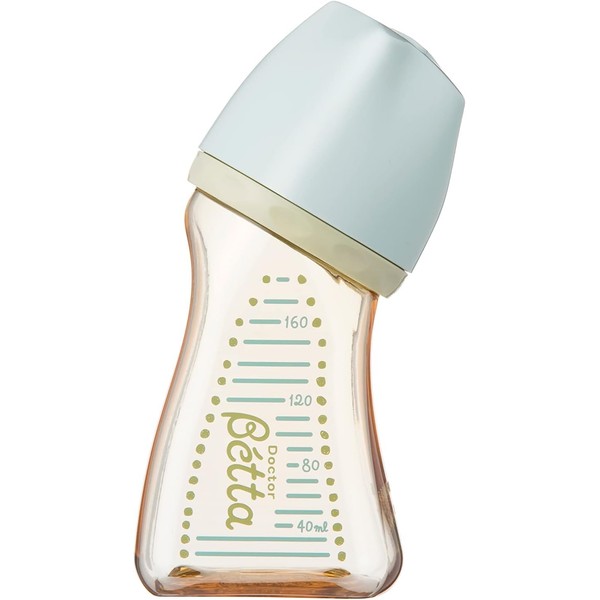 Betta Baby Bottle,Brain Wide Neck Bottle,ws2-160ml, Standard Flow, Blue Cap,