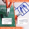 LEONTOOL End Plastic Nippers, Set of 4, Precision End Nippers,