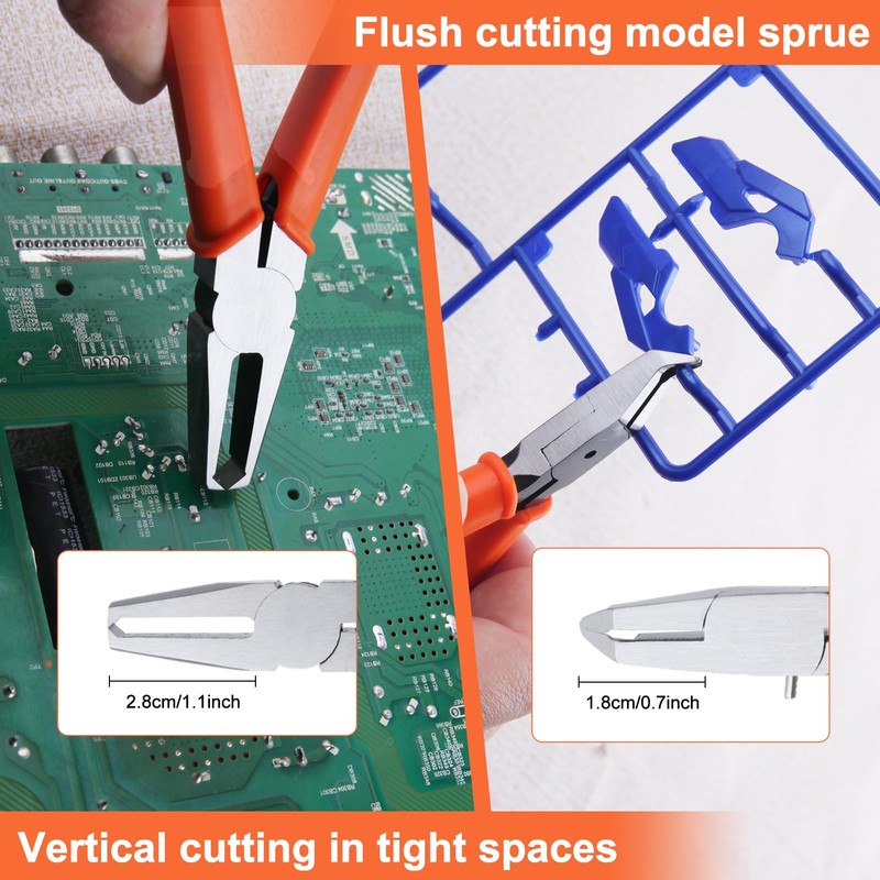 LEONTOOL End Plastic Nippers, Set of 4, Precision End Nippers,