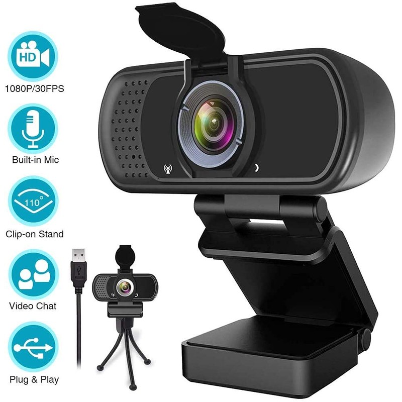 Webcam HD JFMShop 1080p Web Camera, USB PC Computer Webcam
