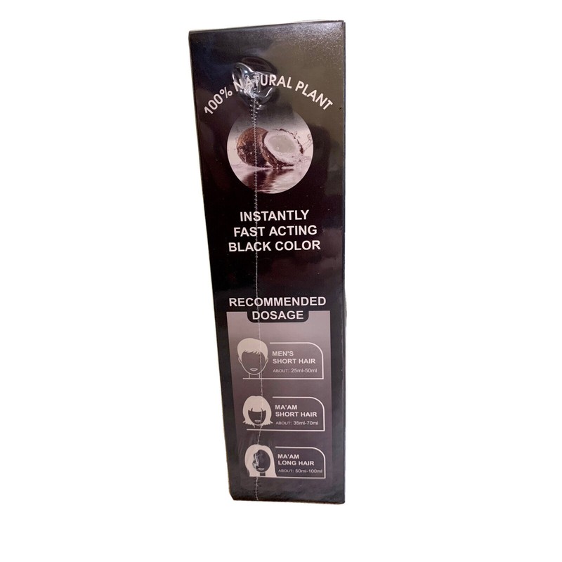 Sevich Coconut Black Permanent Hair Dye Instant Shampoo !