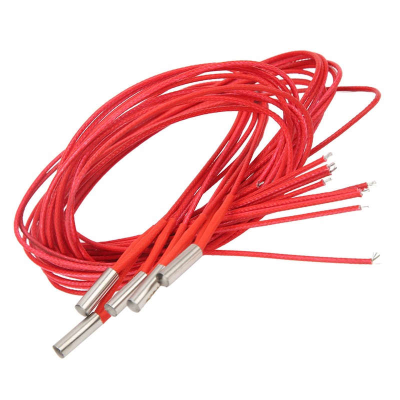 5Pcs Heater Cartridge DC 24V 40W Stainless Steel 6x20mm Accessory