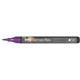 KREUL 62108 Tattoo Pen Purple, Line Width 0.5 - 3 mm, Water-Based Cosmetic Ink, Lasts up to 5 Days, Dermatologically Tested, Vegan, Paraben-Free