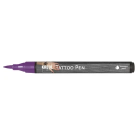 KREUL 62108 Tattoo Pen Purple, Line Width 0.5 - 3 mm, Water-Based Cosmetic Ink, Lasts up to 5 Days, Dermatologically Tested, Vegan, Paraben-Free