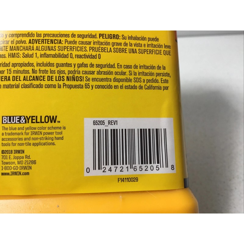 IRWIN STRAIT-LINE ORANGE Marking Chalk Line 65205-REV1 HI-Visibility 2.5 LBS