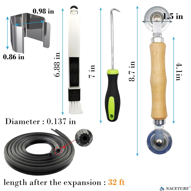 Screen Door Tool Kit - Screen Installer Clips with Screen