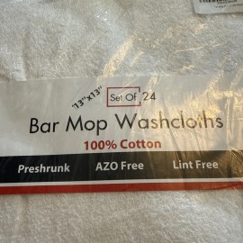 Loom Flair 13x13 White Washcloths Lt Weight Cloth Bath/Kitchen/F