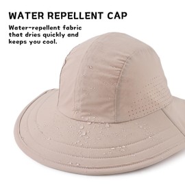 PESAAT Baby Sun Hat Unisex Sun Protection Summer Bucket Hats UPF 50+ Infant Toddler Beach Cap (0-6 Months, Khaki)