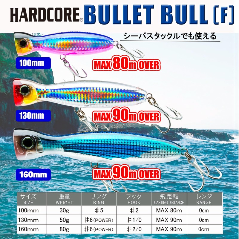 Duel Hardcore F1206-HBPC 01: Hardcore Bullet Bull Popper Lure (F),