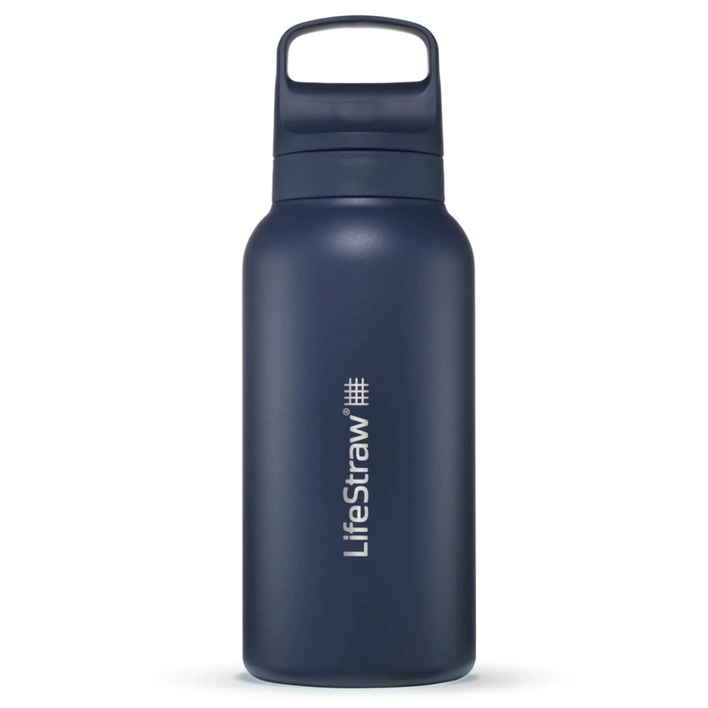 LifeStraw Go 2.0 Stainless Steel Water Filter Bottle 700ml, Black