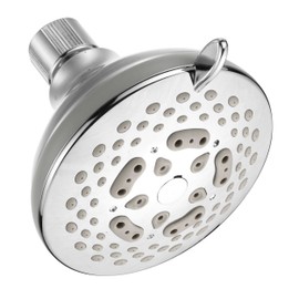 HOTEL SPA - Shower Head High Pressure with High Flow Showerhead - 4.25 Inch Rain Shower Head - Chrome Shower Heads, 7-Setting, French Designer Collection, Showerspa (Chrome)