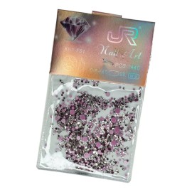 JR Cristales Para Uñas 1440 Piezas Color Plata Jr