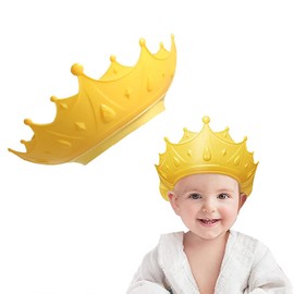Norhogo Shower Cap Children, Hair Washing Aid Children, Children, Baby, Adjustable, Shampoo Protection, Baby Visor for Eyes, Ears and Face (Yellow)