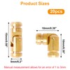 BUXIMN 20Pcs Barrel Hinges, 15×5mm Hidden Brass Barrel Hinge Small