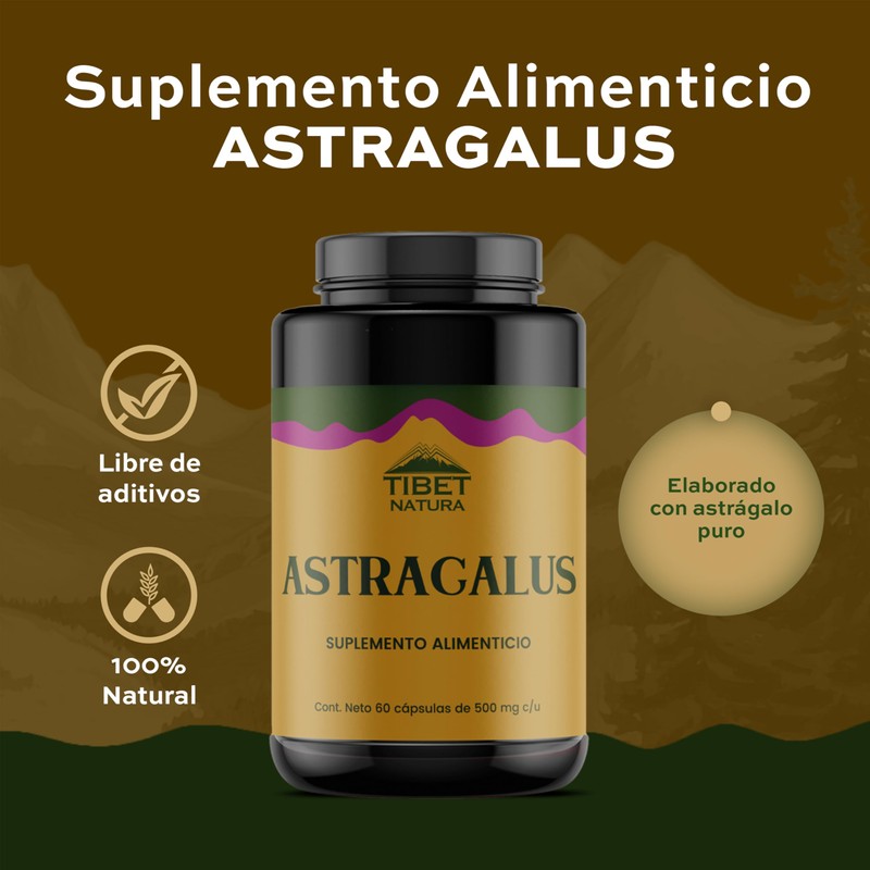 TIBET NATURA - Astragalus 60 Cápsulas 500 mg c/u -