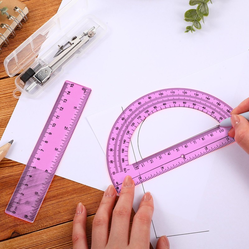 Zonon 3 Pcs Geometric Math Set, Drawing Compass, 6 Inch