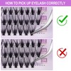 Cluster Eyelashes Extensions 40D 0.07 D Curl DIY Individual Eyelash
