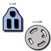 NEMA 5-15P to L14-30R Plug Adapter, 6 Foot, 15A/125V, 14