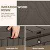 JUMMICO 31 Gallon Resin Deck Box Waterproof Indoor Outdoor Storage