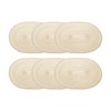 sourcing map 6pcs Oval Braided Placemats 20" Non-Slip Oval Table
