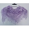 GFM Summer Triangle Scarf with Lace and Tassels (TRI-C) (TRI-85-Li-Lilac)