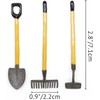 3 Pcs 1/12 Miniature Shovel Rake and Hoe Farm Tools