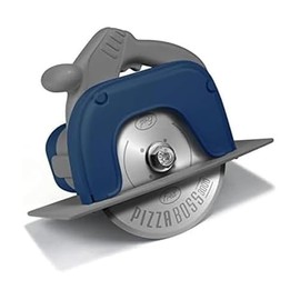 Genuine Fred PIZZA BOSS 3000, Circular Saw Stainless Steel Pizza Wheel, Great Gift for Guys and Pizza Lovers, Easy to Clean with Removable Shield - White Elephant Gift - Fun Kitchen Gadget