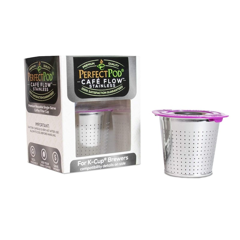 Cafe Flow Stainless Steel Reusable Metal Coffee Pod Refillable Filter